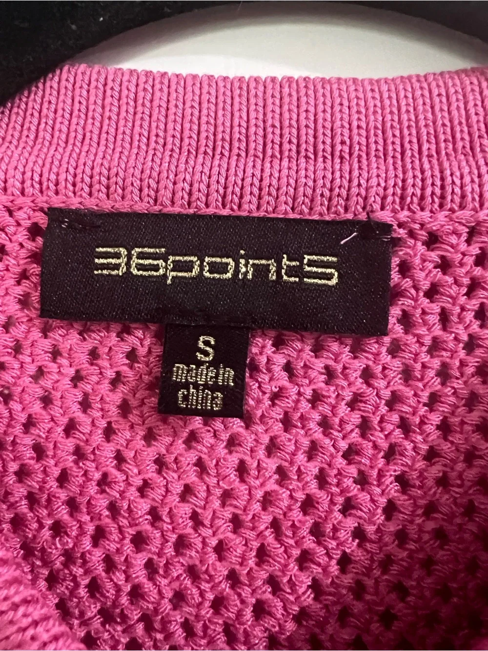 36point5 Pink Knit Matching Set Polo Sweater Top Jogger Pants 2 Piece Set